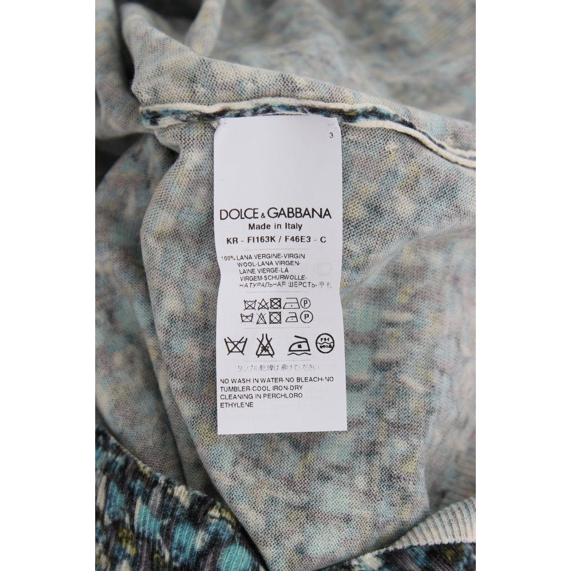 Dolce & Gabbana Blue Wool Sweater Sleeveless Pullover SIG20569-3