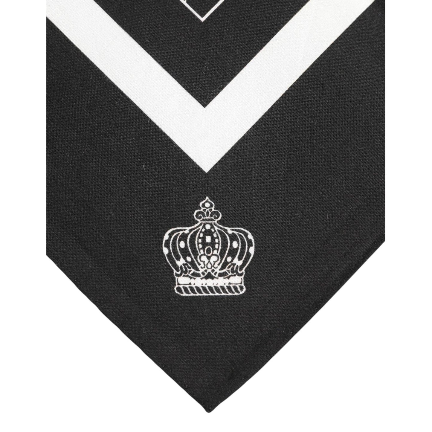 Dolce & Gabbana Black White Printed Square Foulard Scarf