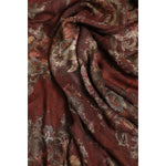 Dolce & Gabbana Maroon Floral Neck Warmer Foulard Scarf MS7553