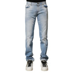 Dolce & Gabbana Light Blue Washed Straight Fit Denim Jeans PAN75928-44