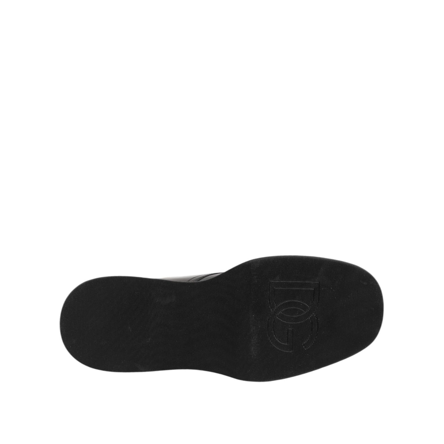 Dolce & Gabbana Black Leather Logo Ankle Boots Lace Up Shoes