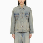 Balenciaga Light blue washed-effect denim jacket 773776TJW79/O_BALEN-4076_108