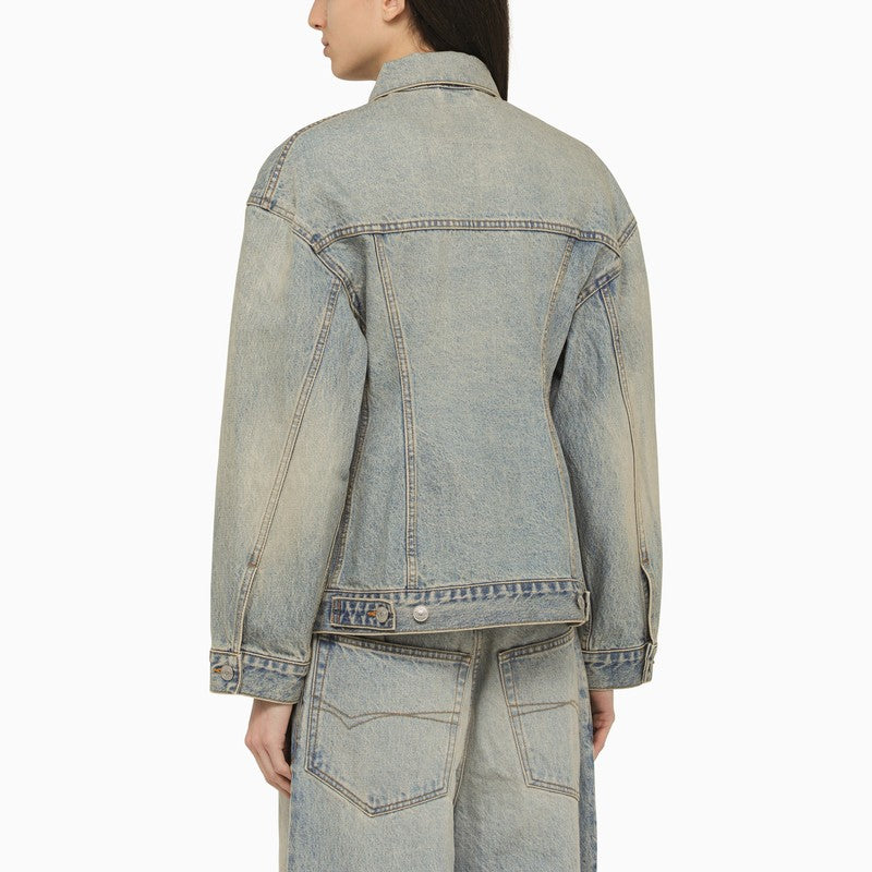 Balenciaga Light blue washed-effect denim jacket 773776TJW79/O_BALEN-4076_108