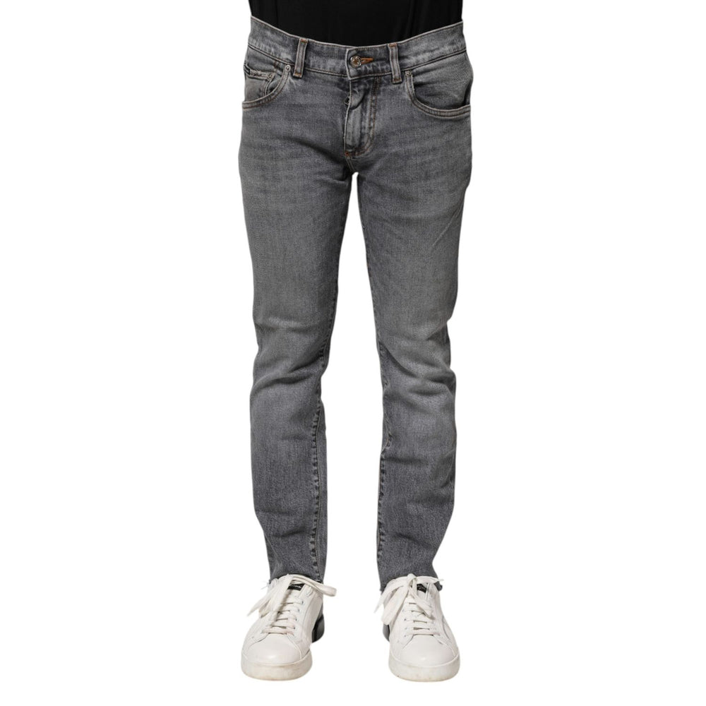 Dolce & Gabbana Gray Cotton Skinny Men Denim Jeans PAN76114-44