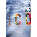 Dsquared² Blue Washed Cotton Mid Waist Skinny Denim Jeans PAN74481-38