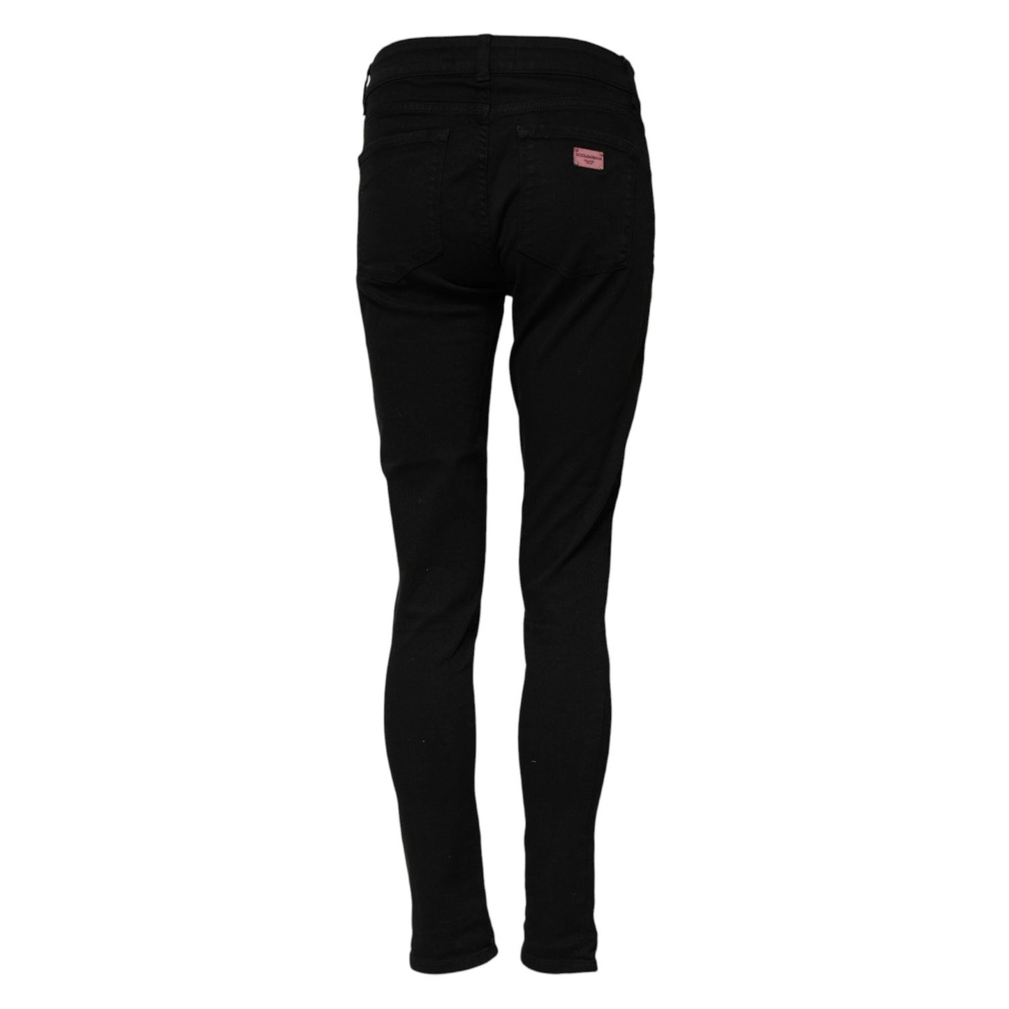Dolce & Gabbana Black Cotton Skinny Mid Waisted Denim Jeans PAN74770-40