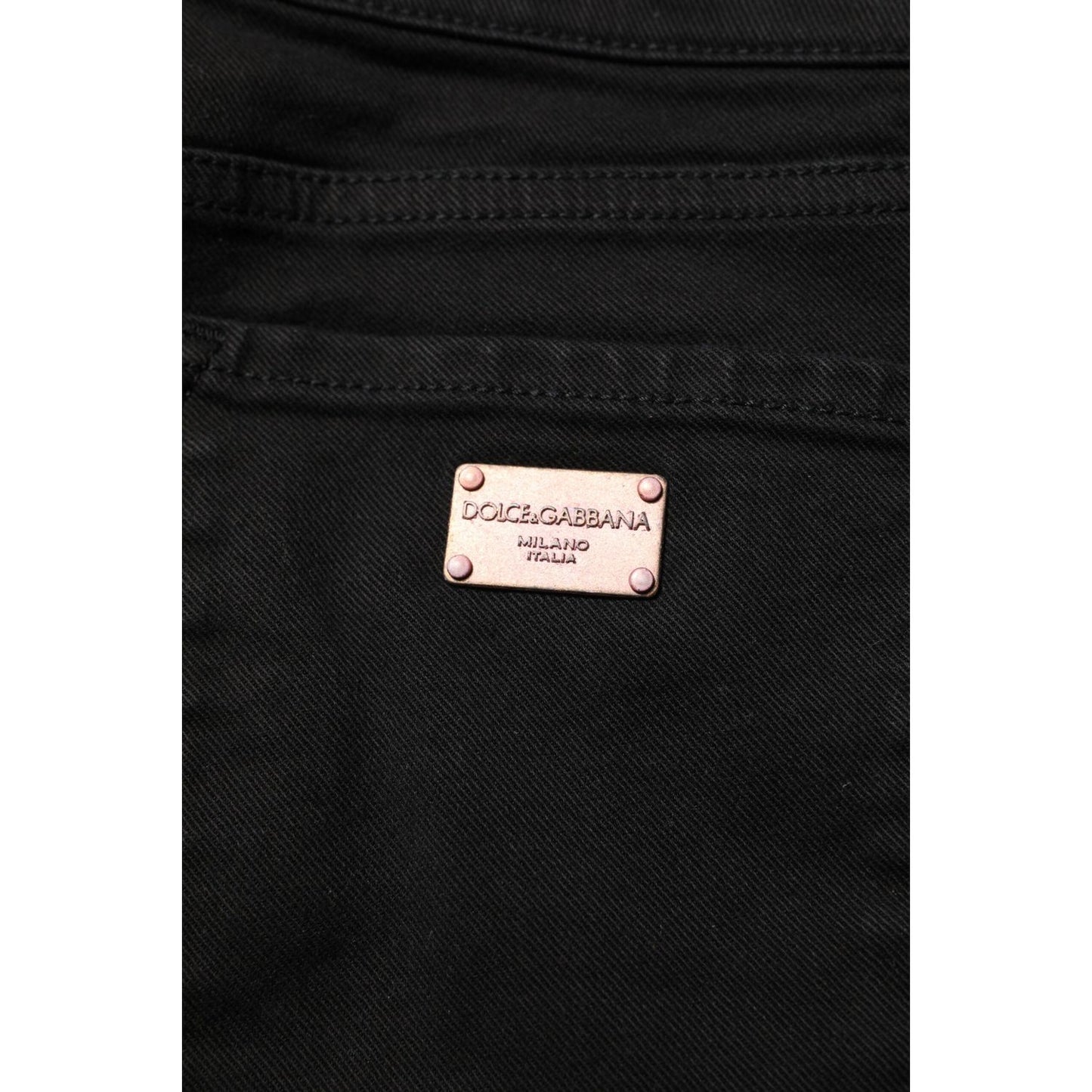 Dolce & Gabbana Black Cotton Skinny Mid Waisted Denim Jeans PAN74770-40