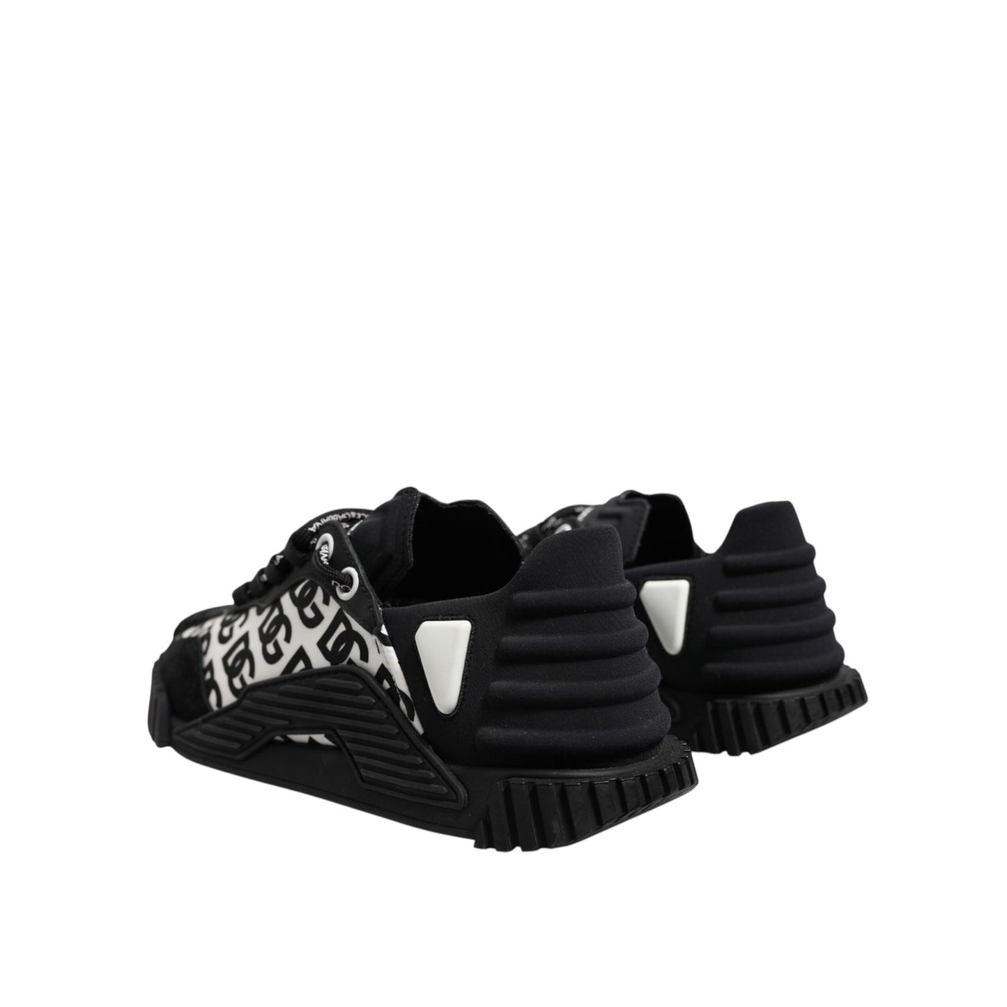 Dolce & Gabbana Black Logo Lace Up Low Top NS1 Sneakers Shoes MV7436-41