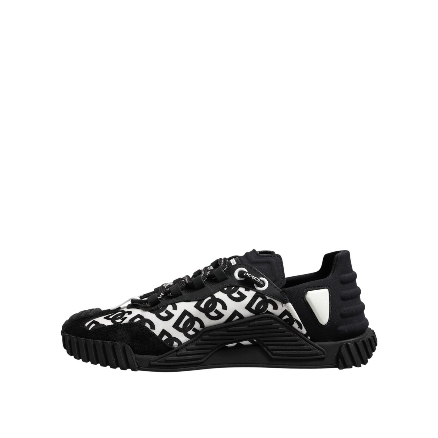 Dolce & Gabbana Black Logo Lace Up Low Top NS1 Sneakers Shoes MV7436-41