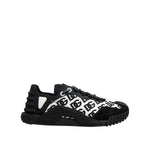 Dolce & Gabbana Black Logo Lace Up Low Top NS1 Sneakers Shoes MV7436-41