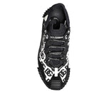 Dolce & Gabbana Black Logo Lace Up Low Top NS1 Sneakers Shoes MV7436-41