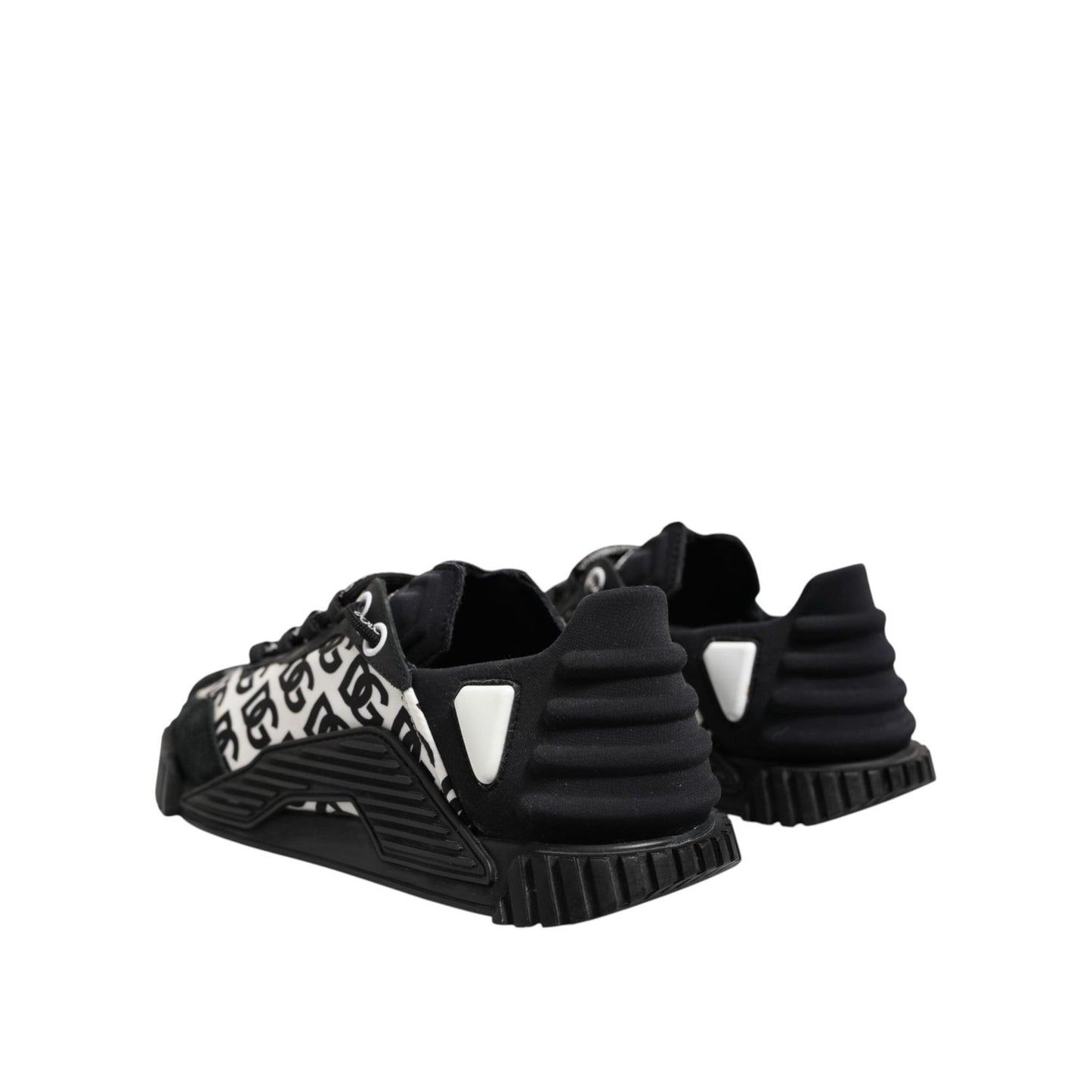 Dolce & Gabbana Black Logo Lace Up Low Top NS1 Sneakers Shoes