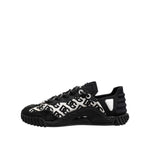 Dolce & Gabbana Black Logo Lace Up Low Top NS1 Sneakers Shoes