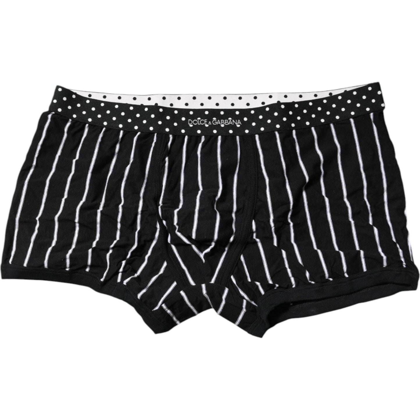 Dolce & Gabbana Black White Striped Regular Boxer Underwear BIK1573-7