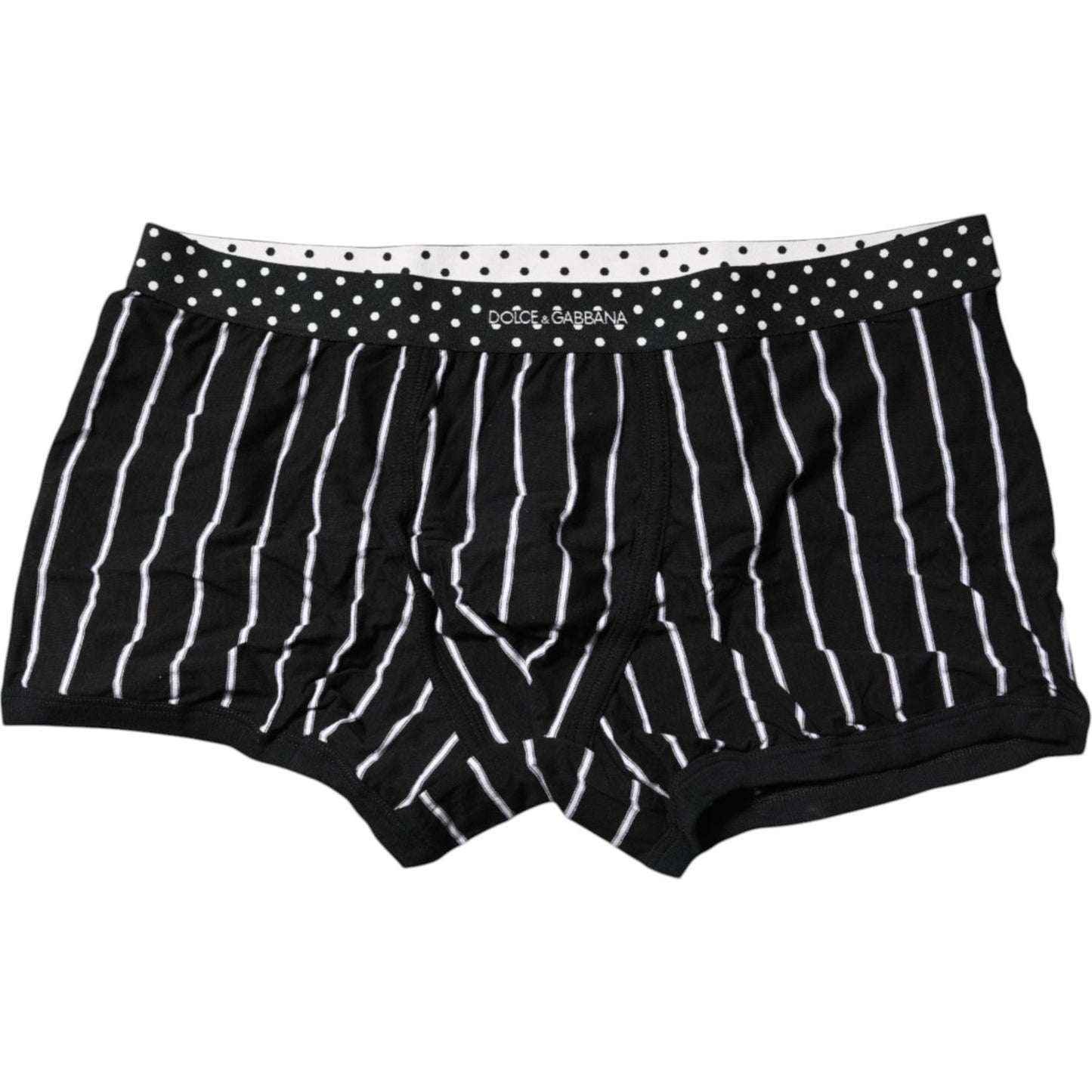 Dolce & Gabbana Black White Striped Regular Boxer Underwear BIK1573-7