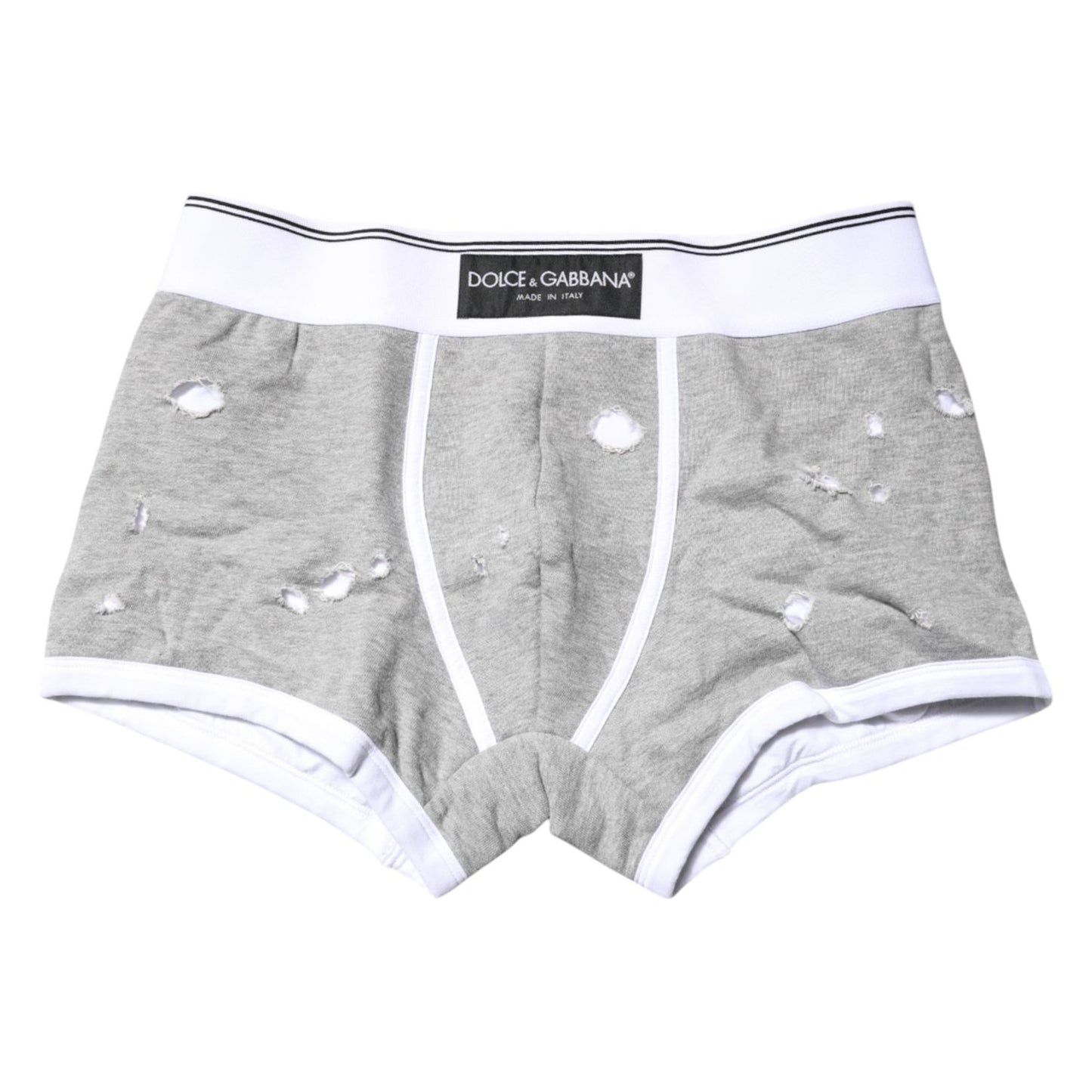 Dolce & Gabbana Gray Cotton Stretch Regular Boxer Underwear BIK1579-3