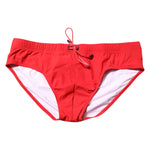 Dolce & Gabbana Red Logo Waist Men Beachwear Brief Swimwear BIK1616-5