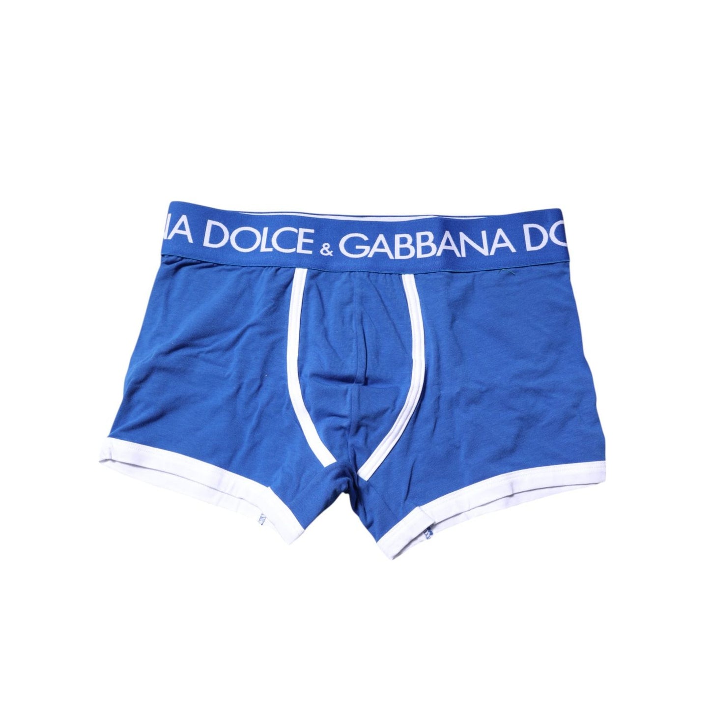 Dolce & Gabbana Blue Logo Waist Regular Boxer Brief Underwear BIK1626-3