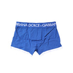 Dolce & Gabbana Blue Logo Waist Regular Boxer Brief Underwear BIK1626-3