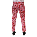 Dolce & Gabbana Pink Cherry Print Cotton Dress Pants PAN76204-48