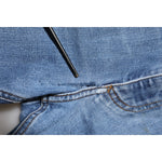 Dolce & Gabbana Blue Washed Tattered Logo Plaque Denim Jeans