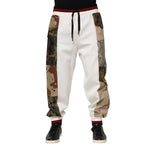 Dolce & Gabbana White Patchwork Jogger Pants