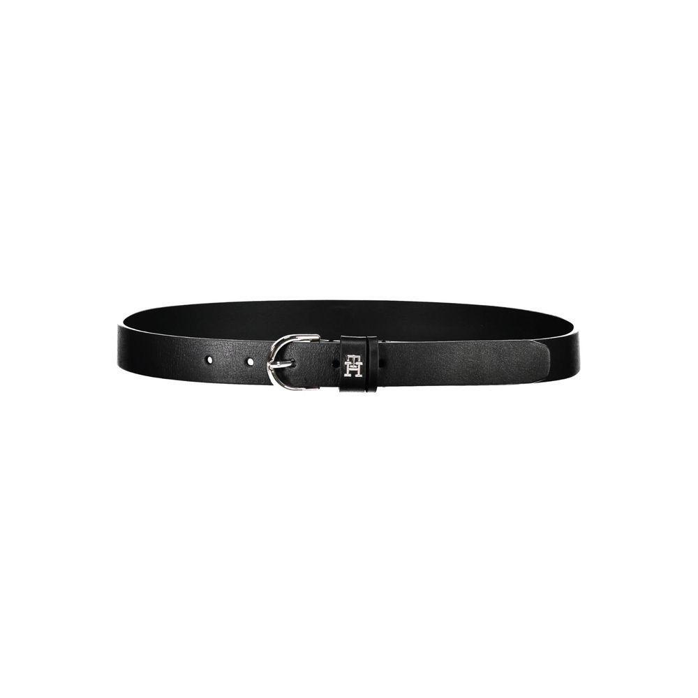 Tommy Hilfiger Black Leather Belt TO-20481-80 CM / 32 INCHES