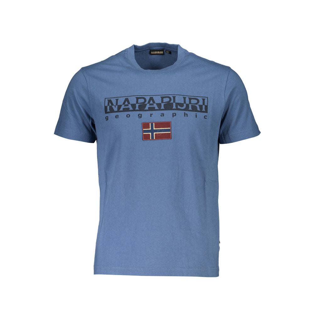 Napapijri Blue Cotton T-Shirt NA-25126-XXL