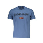 Napapijri Blue Cotton T-Shirt NA-25126-XXL