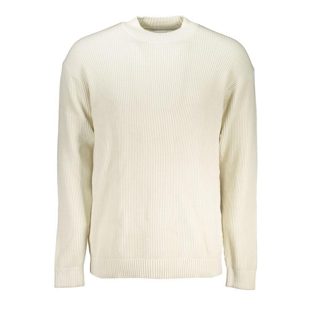 Calvin Klein White Cotton Sweater CA-25451-M