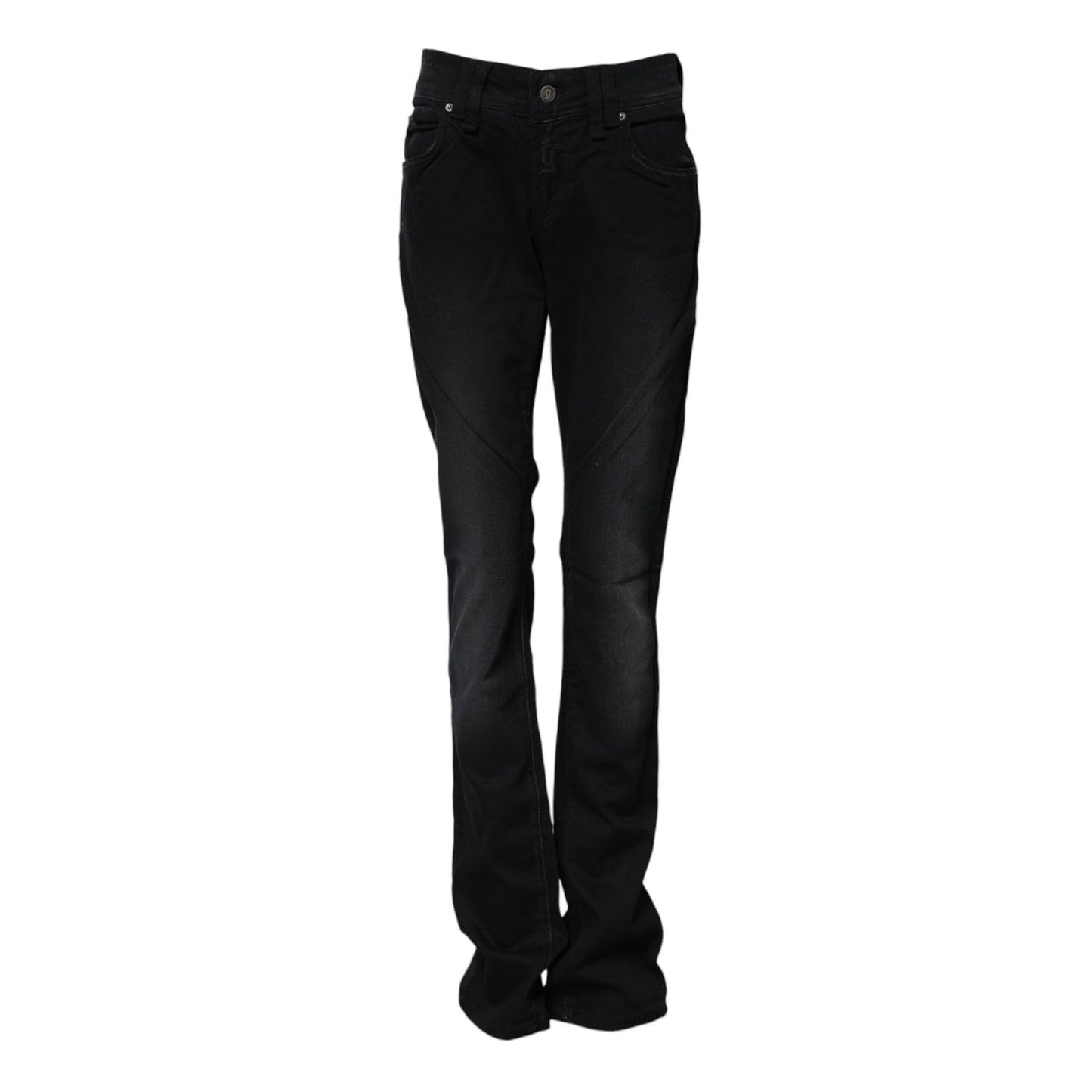John Galliano Black Cotton Mid Waist Tapered Denim Jeans PAN75737-24