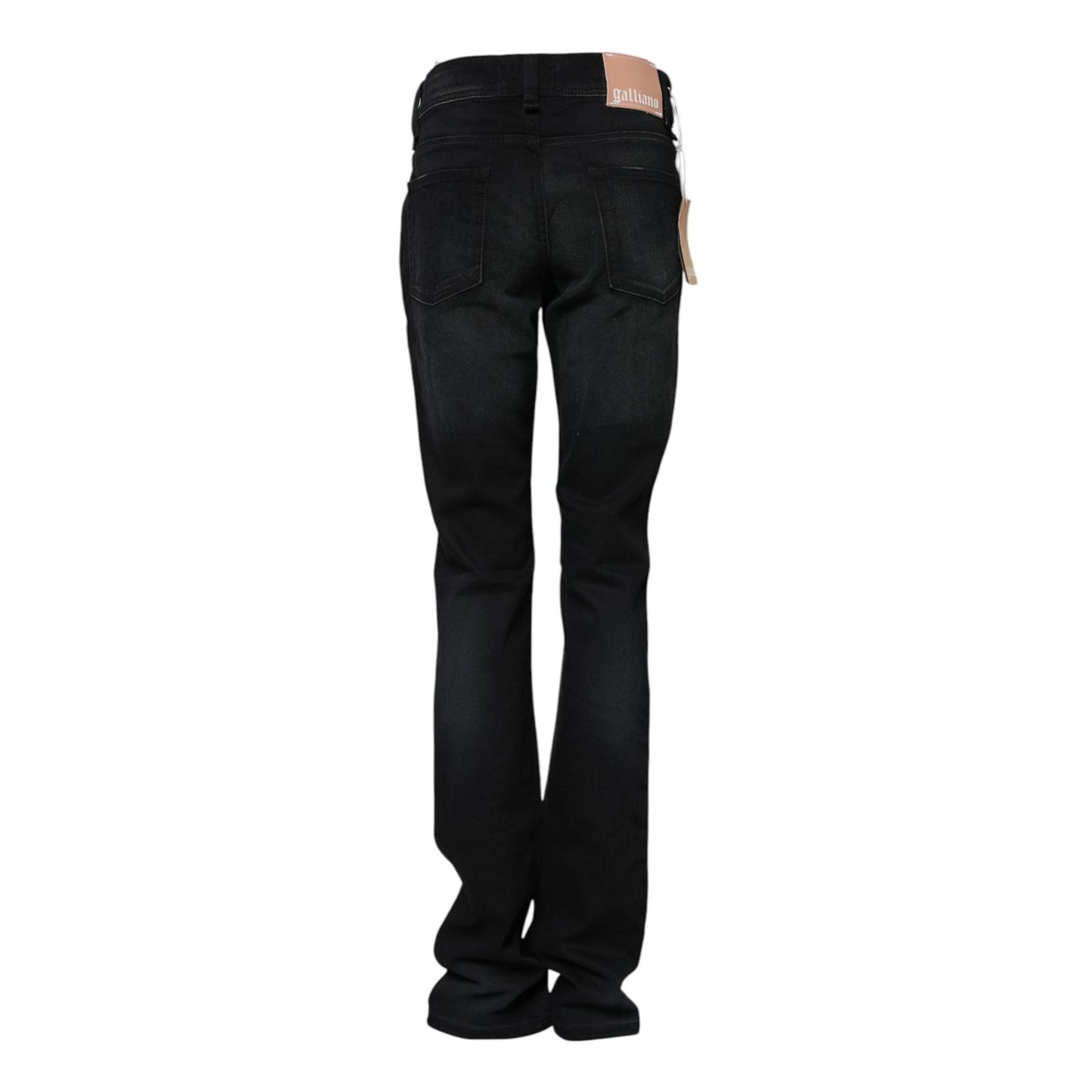 John Galliano Black Cotton Mid Waist Tapered Denim Jeans PAN75737-24