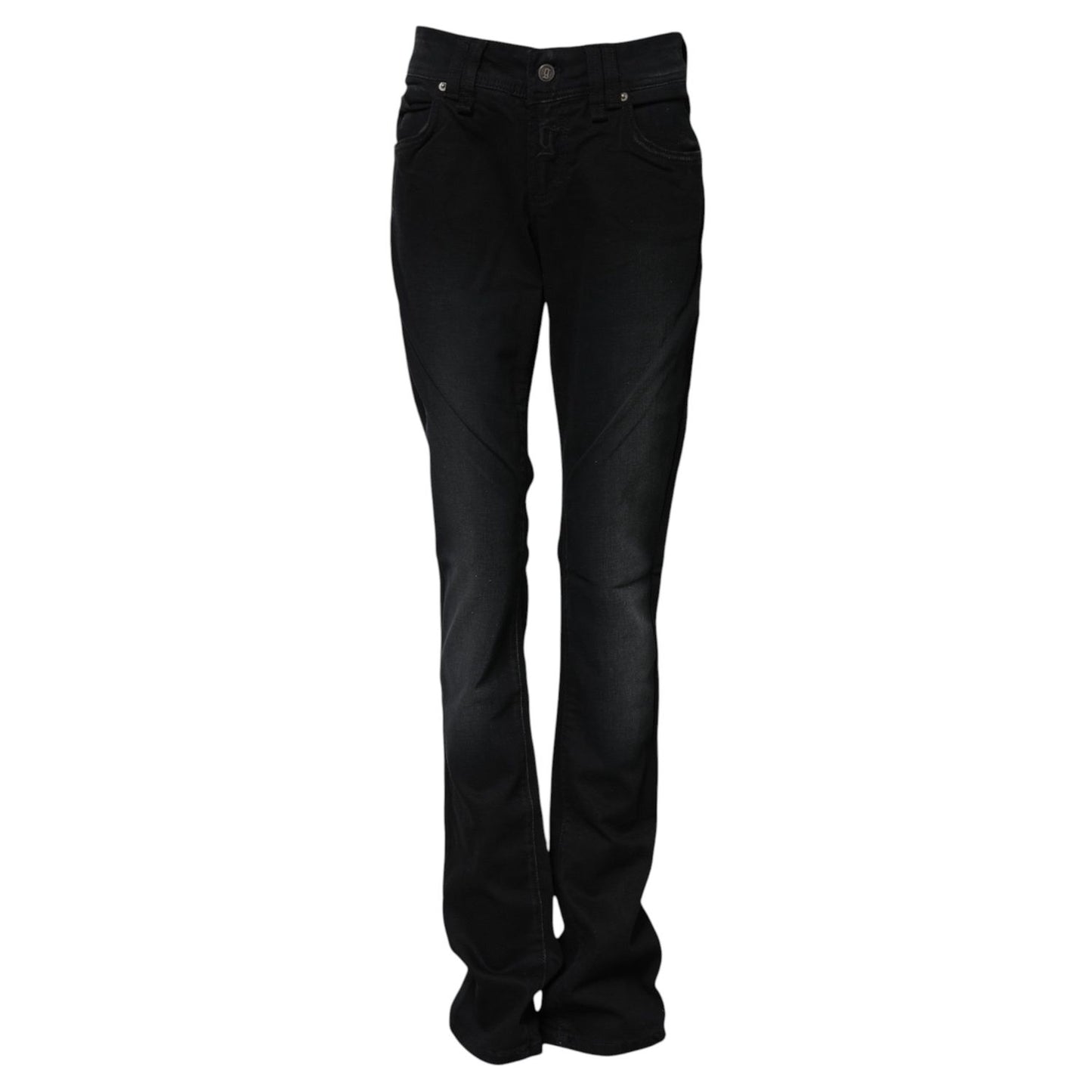 John Galliano Black Cotton Mid Waist Tapered Denim Jeans PAN75737-24