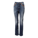 Dolce & Gabbana Blue Rhinestone Embellished Denim Jeans PAN76496-40