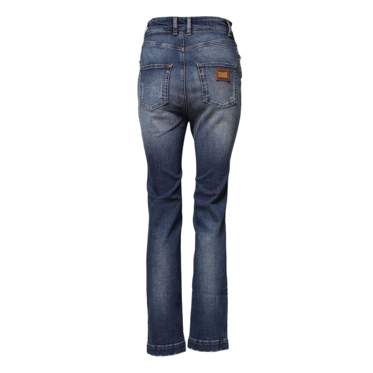 Dolce & Gabbana Blue Rhinestone Embellished Denim Jeans PAN76496-40