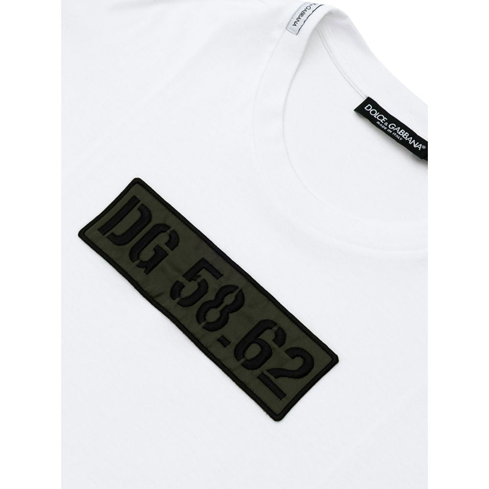 Dolce & Gabbana White Cotton T-Shirt DO-9629666-IT56 | 3XL