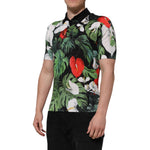Dolce & Gabbana Multicolor Floral Silk Collared Polo T-shirt
