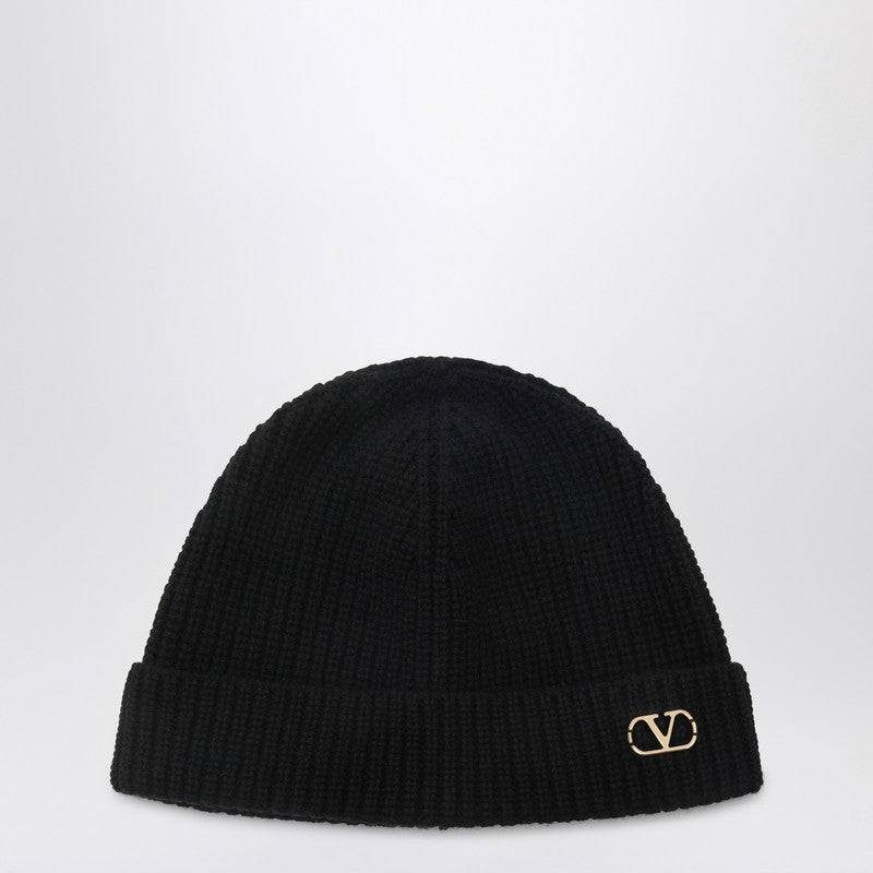 Valentino Garavani VLogo Signature beanie black in cashmere LDin,Men,Men > Accessories,Men > Accessories > Scarves Hats & Gloves,Yes Eu 7Y2HB02GATZ/R_VALE-0NO_100