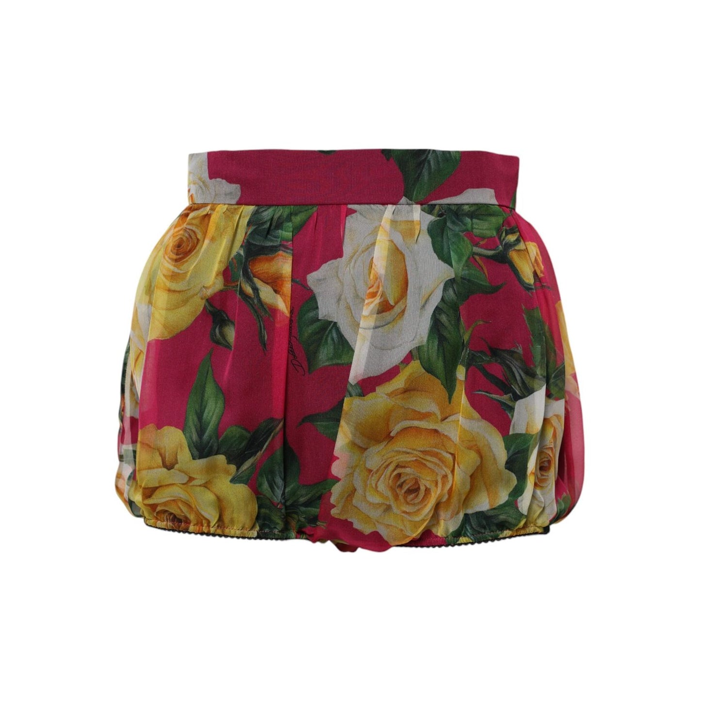 Dolce & Gabbana Red Floral High Waist Women Hot Pants Shorts PAN74910-40