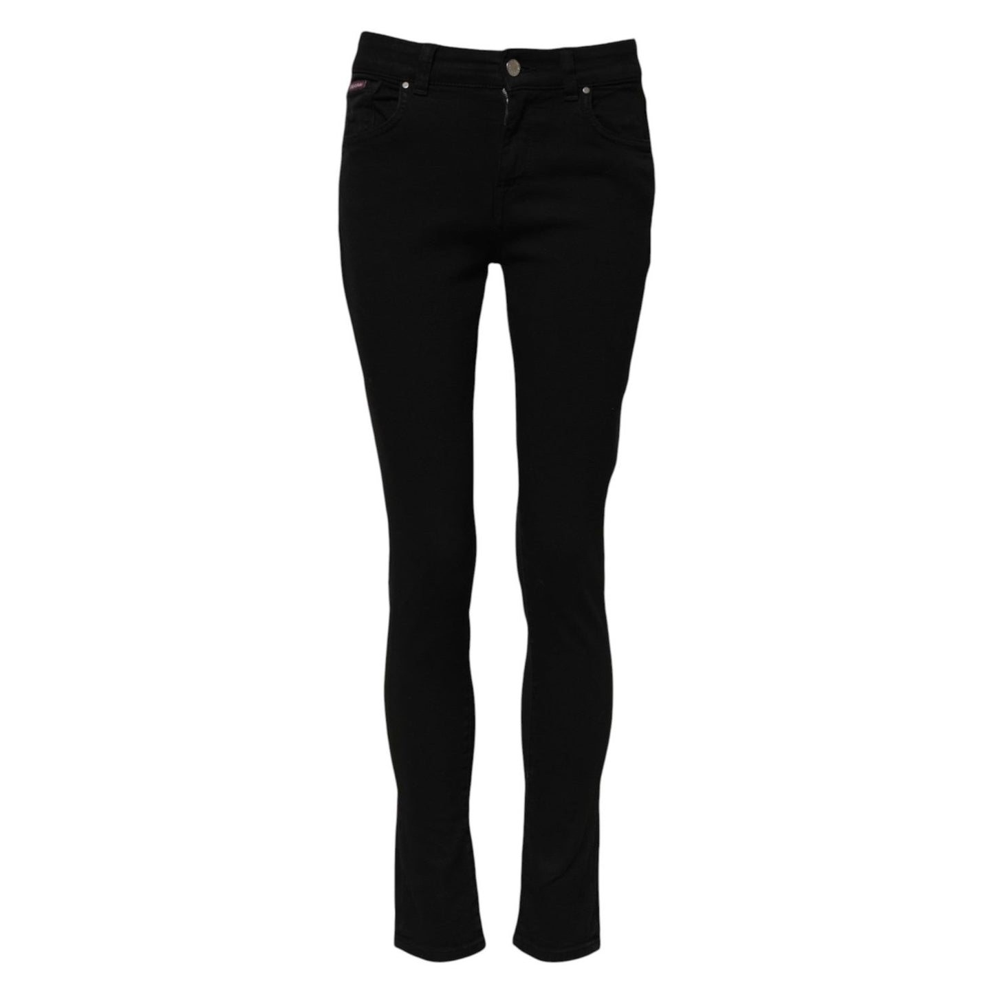 Dolce & Gabbana Black Cotton Skinny Mid Waist Denim Jeans PAN75003-38