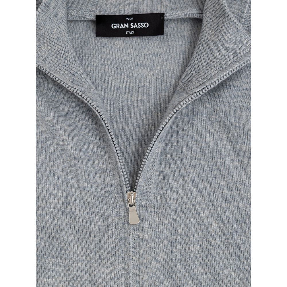 Gran Sasso Gray Cotton Cardigan GR-9490662-IT50 | L