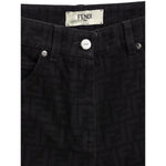 Fendi Black Cotton Jeans Denim FE-8969676-IT38|XS