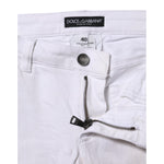Dolce & Gabbana White Cotton Low Waist Skinny Denim Jeans PAN75638-40
