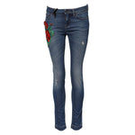 Dolce & Gabbana Blue Cotton Low Waist Skinny Denim Jeans PAN75685-36