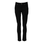 Dolce & Gabbana Black Cotton Logo Skinny Mid Waist Denim Jeans PAN75947-40