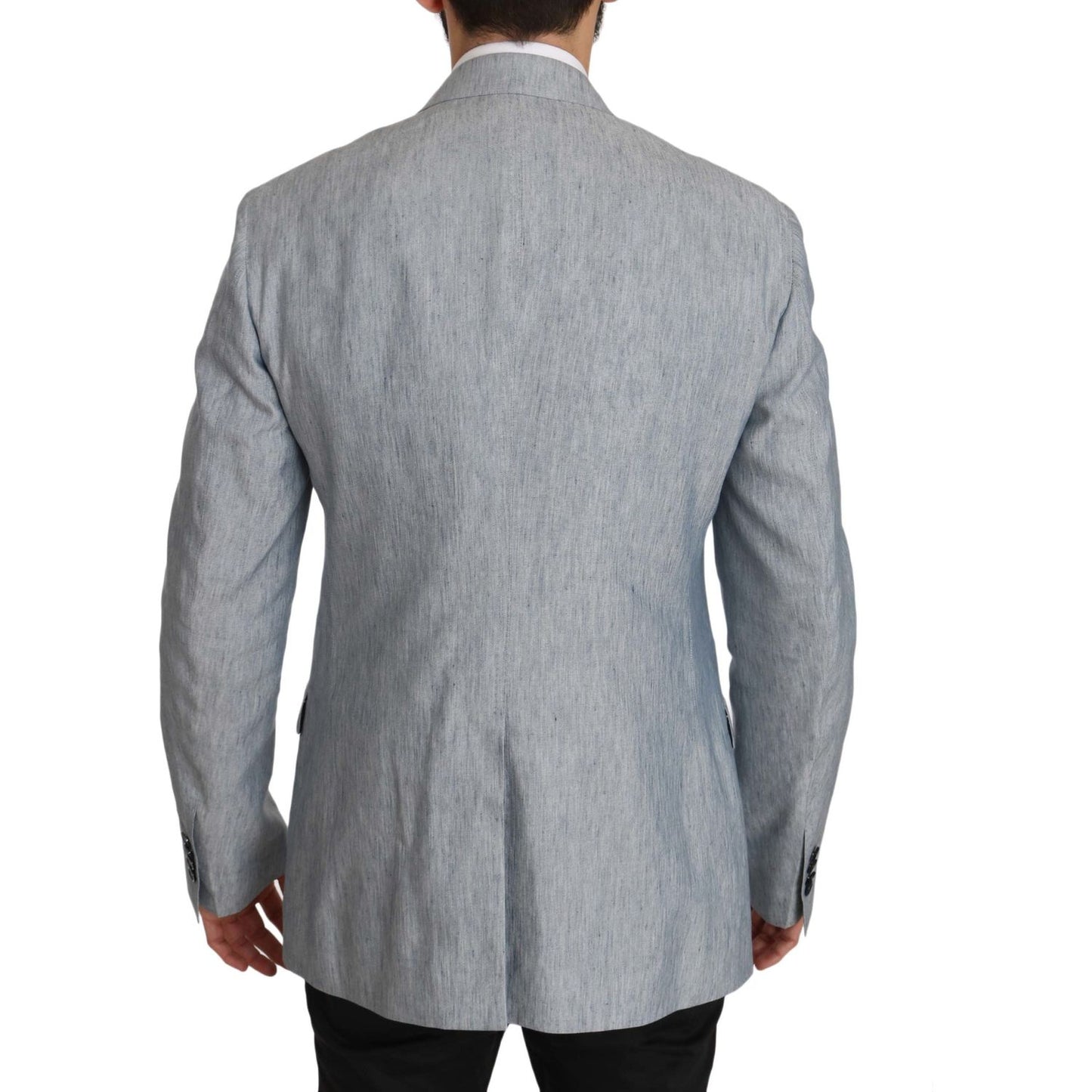 Dolce & Gabbana Blue Flax NAPOLI Jacket Coat Blazer JKT2368-48