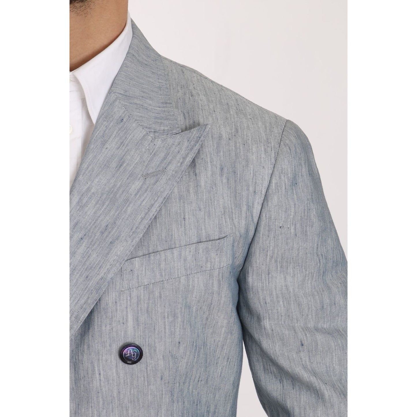 Dolce & Gabbana Blue Flax NAPOLI Jacket Coat Blazer JKT2368-48
