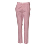 Dolce & Gabbana Pink Wool Mid Waist Tapered Pants PAN72297-40