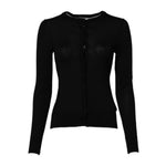 Dolce & Gabbana Black Wool Knit Crew Neck Cardigan Sweater TSH2274-40