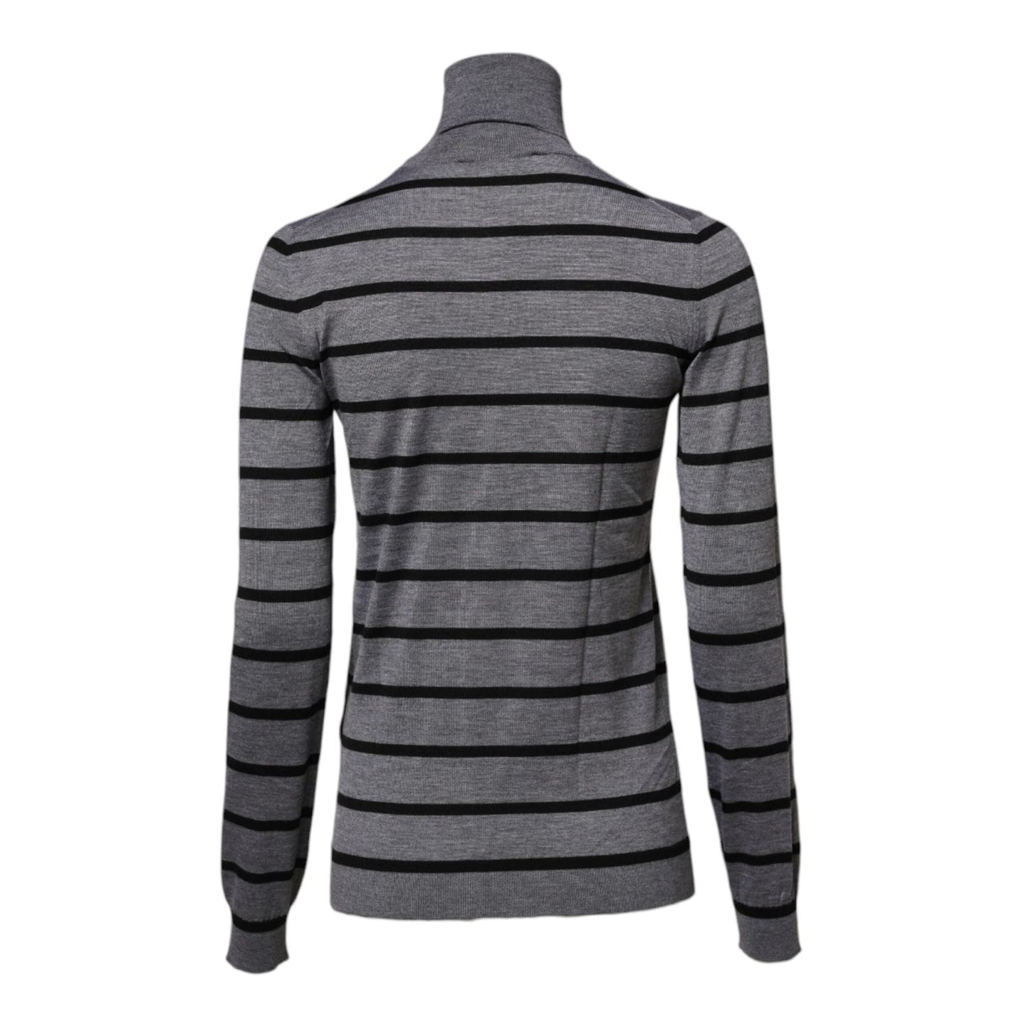 Dolce & Gabbana Gray Floral Embroidery Pullover Sweater